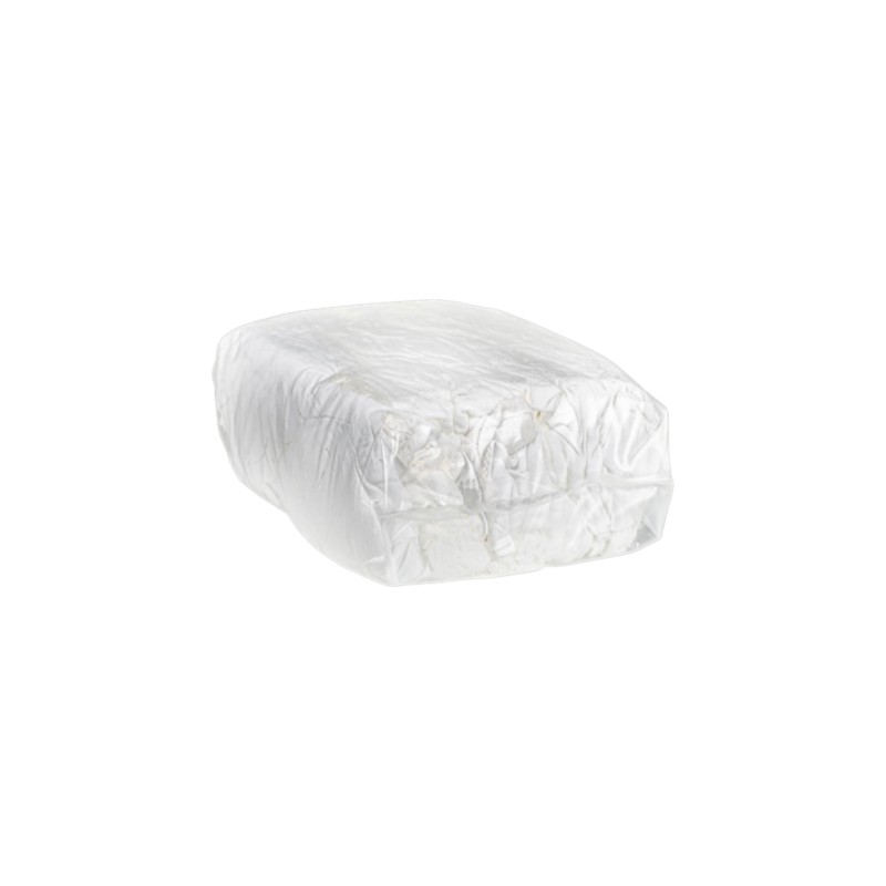 Witte katoenen interlock poetsdoek (voor sweatshirts/T-shirts) - 25 kg